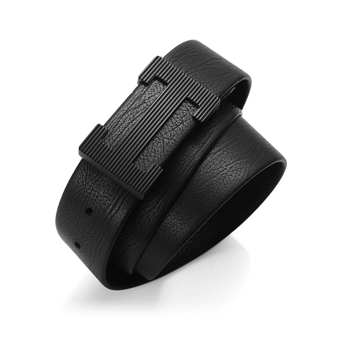 网上平和堂hr赫莲娜20年新款平滑扣头层牛皮男士皮带