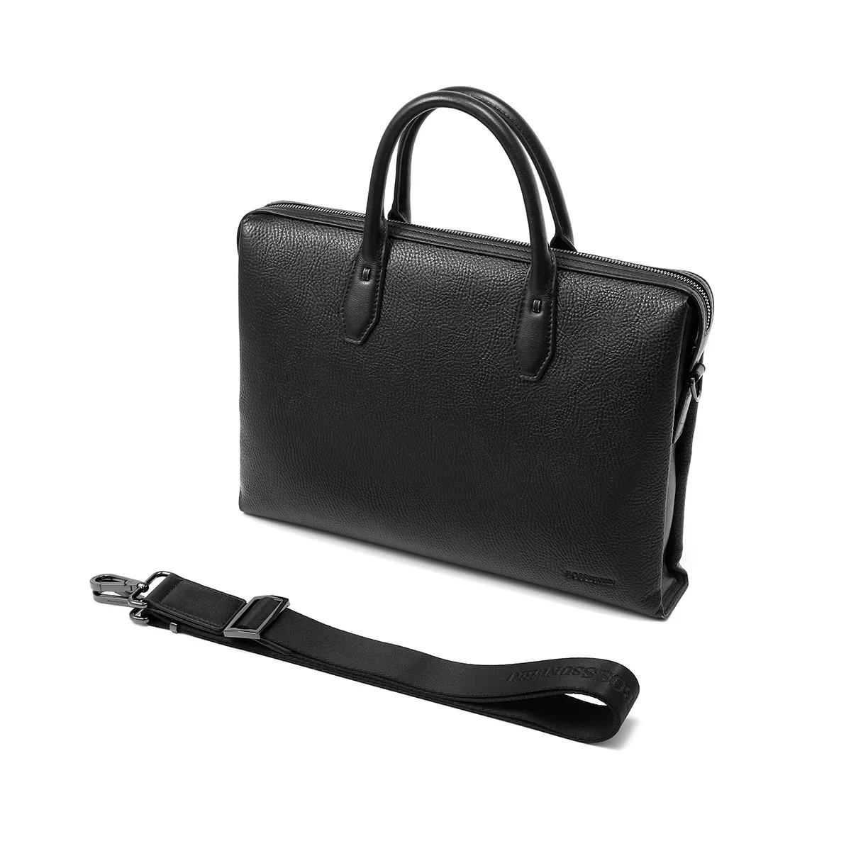 【网上平和堂】bosssunwen 2020新款商务百搭头层牛皮男士公文包