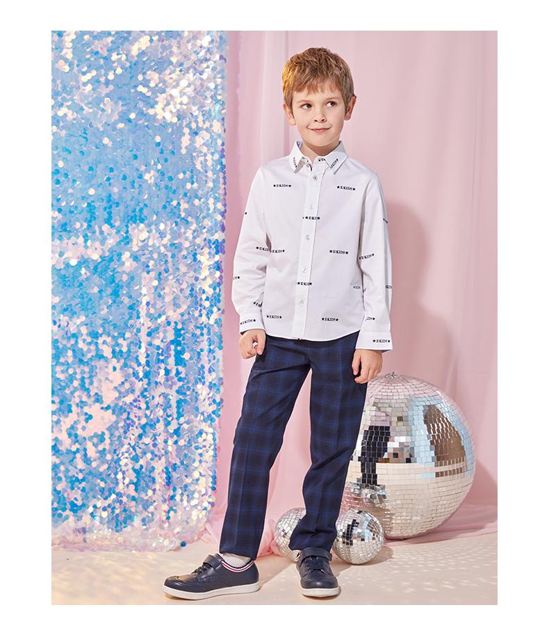 【网上平和堂】elandkids衣恋童装2020年春季新品男童英伦学院翻领