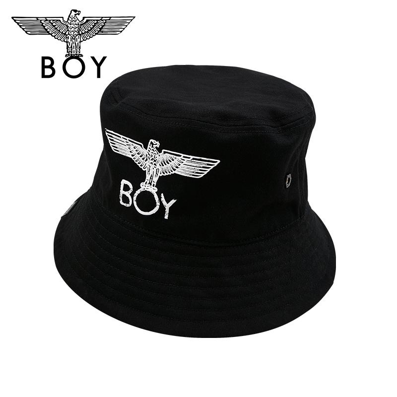 网上平和堂boylondon旗舰官网2020双面戴可拆卸情侣渔夫帽涂鸦老鹰黑