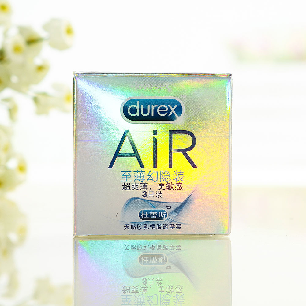 durex杜蕾斯天然胶乳橡胶避孕套 air至薄幻隐装 3只装