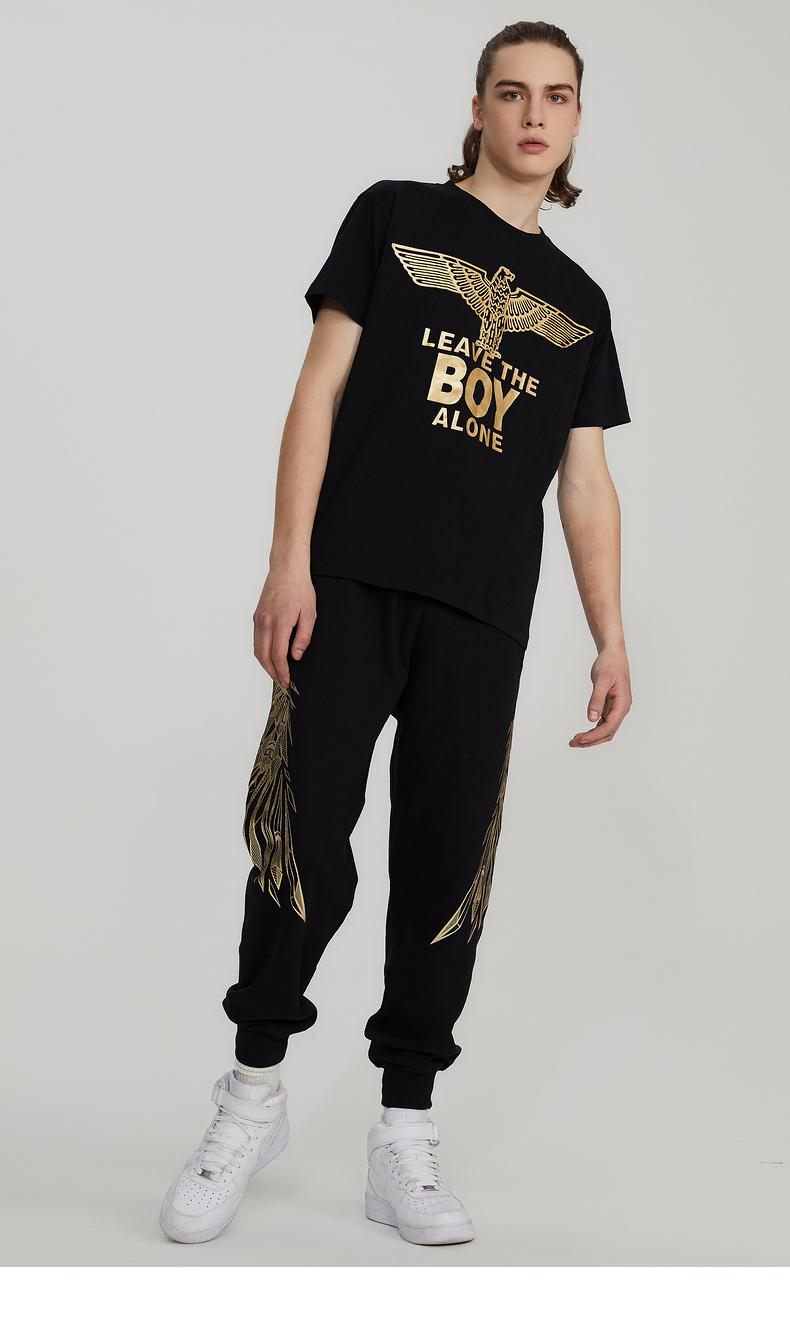 【网上平和堂】boy london2020新款黑金老鹰logo印花情侣短袖t恤