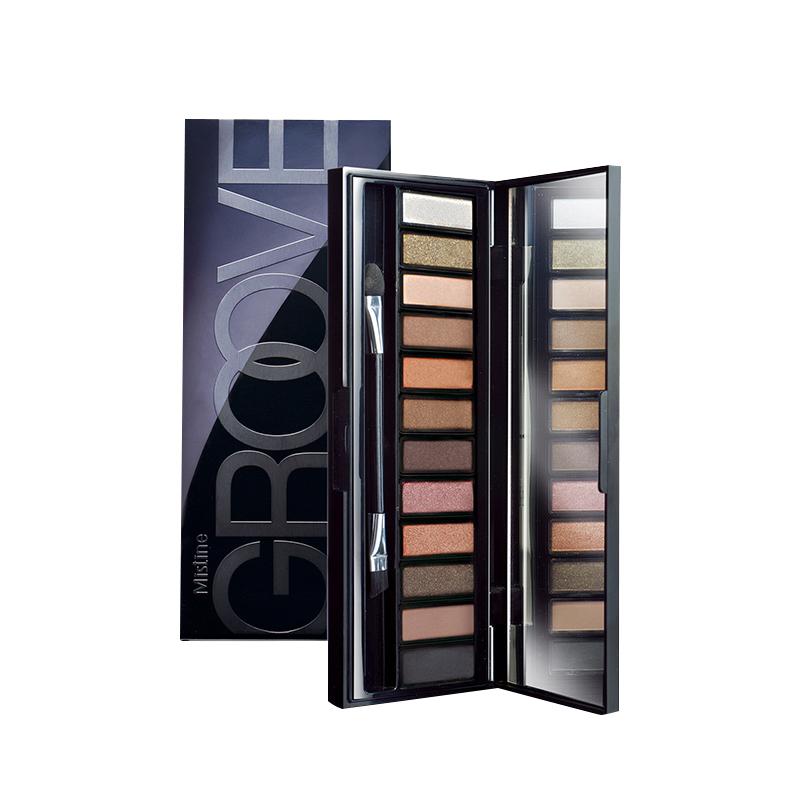泰国mistine蜜丝婷时尚炫彩十二色眼影9g
