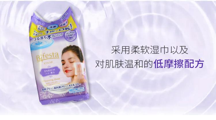Water-Based Makeup Remover Wipes EN RICH Glossy Elastic 46pieces