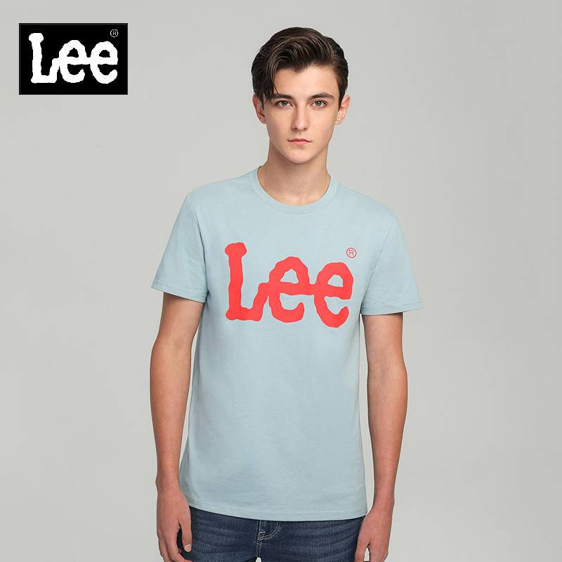 网上平和堂lee商场同款logo短袖t恤男上衣衣服2020新款潮流l396023rx